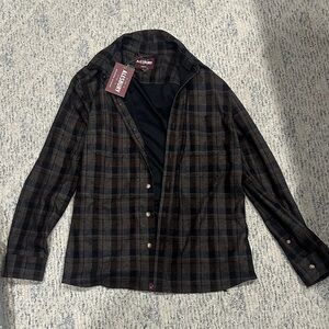 Men's Brown Plaid Jacket